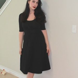Black midi dress